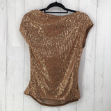 S Sequin cap slv top