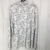 XL Printed t-neck l/s top