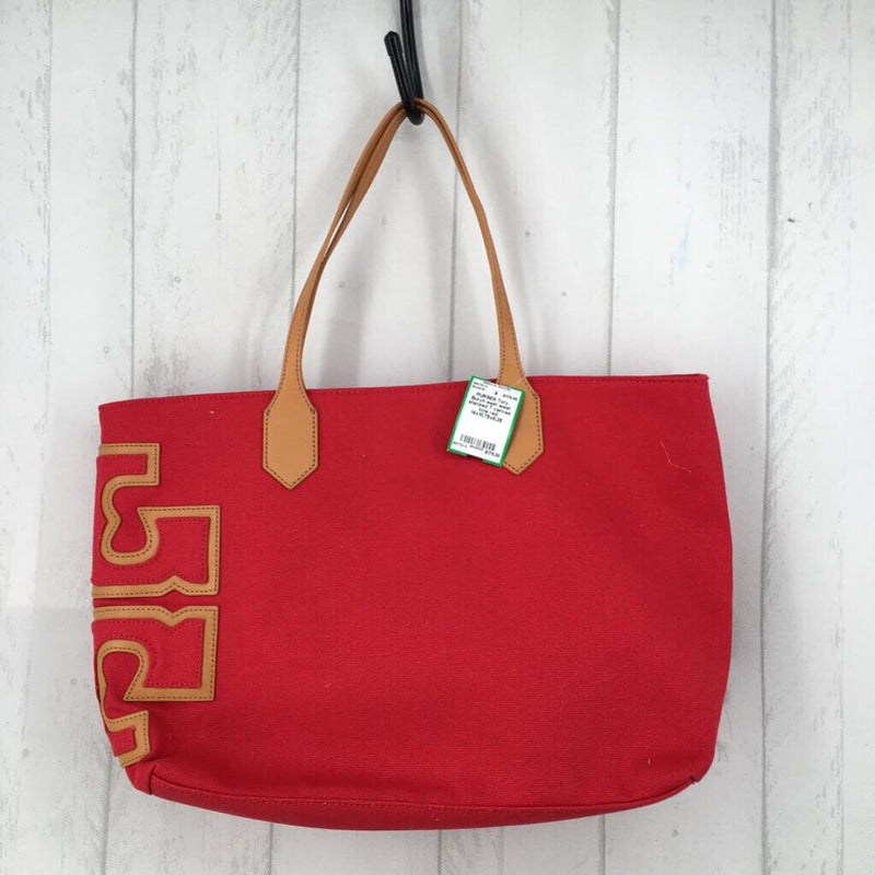 east west stacked T canvas tote