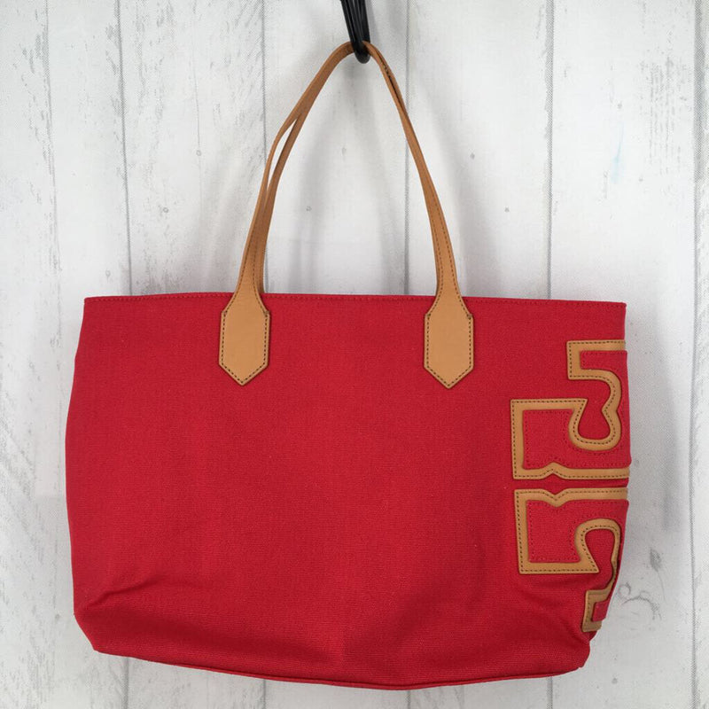 east west stacked T canvas tote