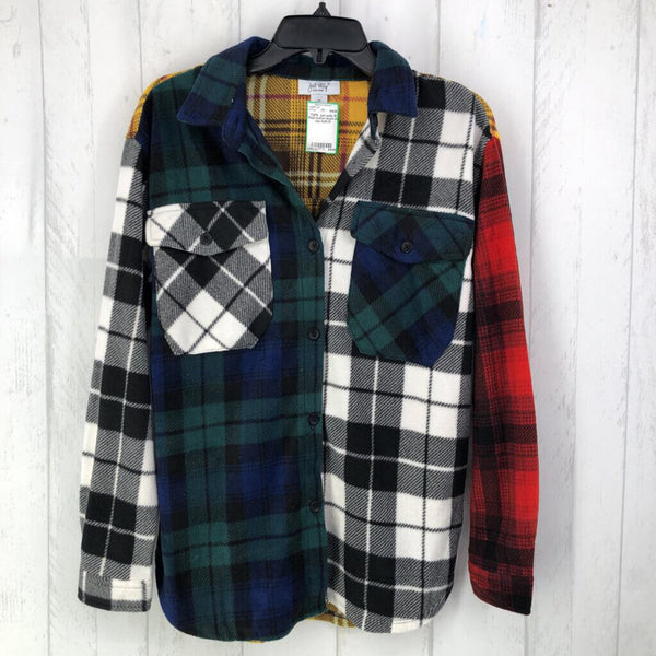 M Plaid button down l/s top