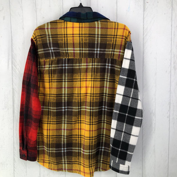 M Plaid button down l/s top