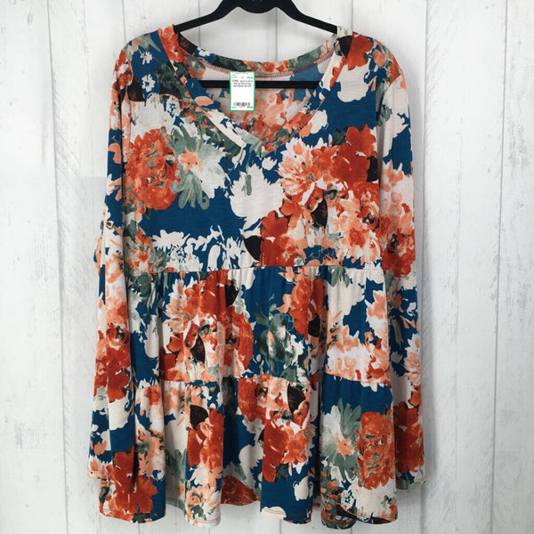 2xl l/s floral top