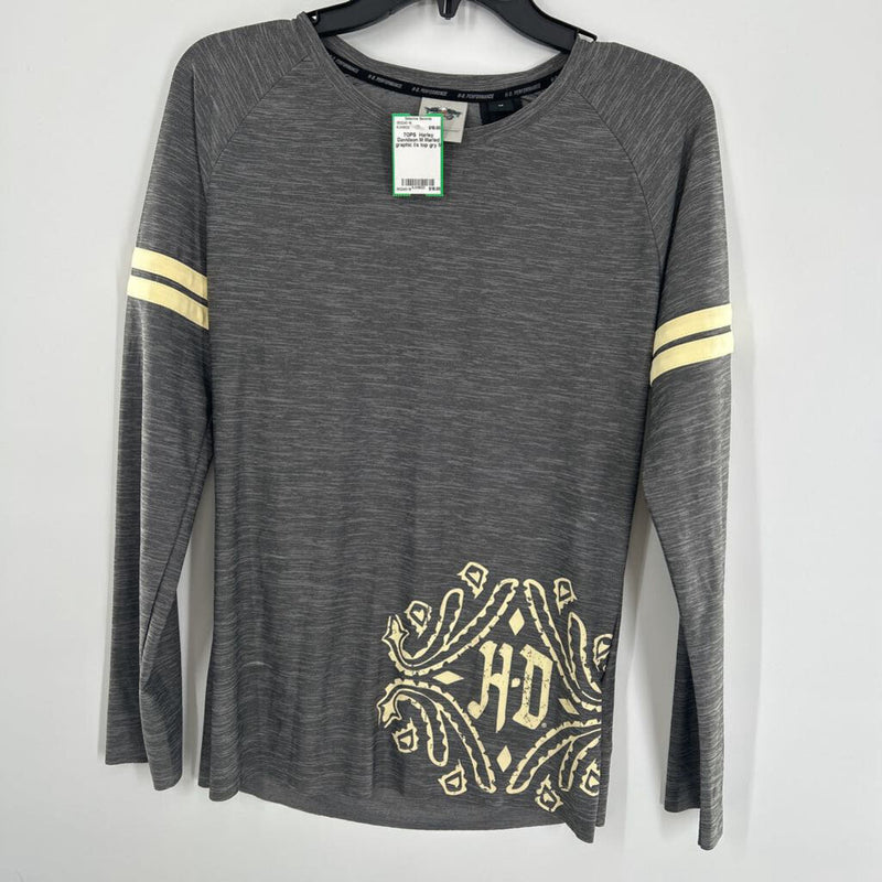 M Marled graphic l/s top