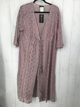 XL tie lace long cardigan