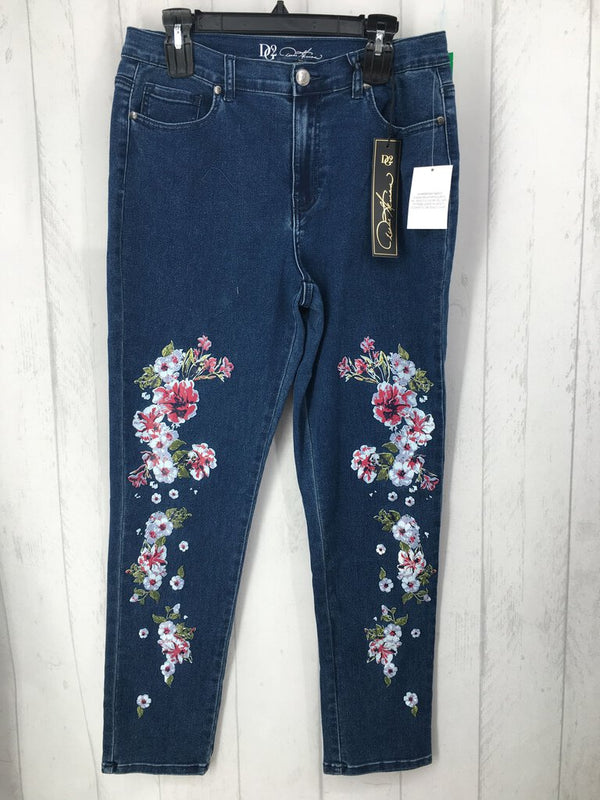 12 floral jacquard jeans