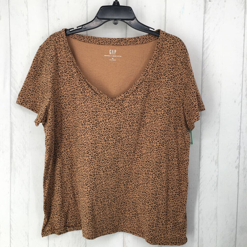 XL s/s animal print top