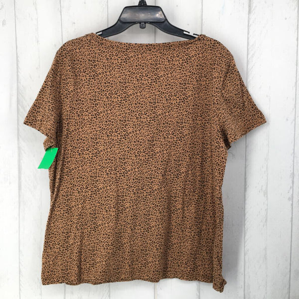 XL s/s animal print top