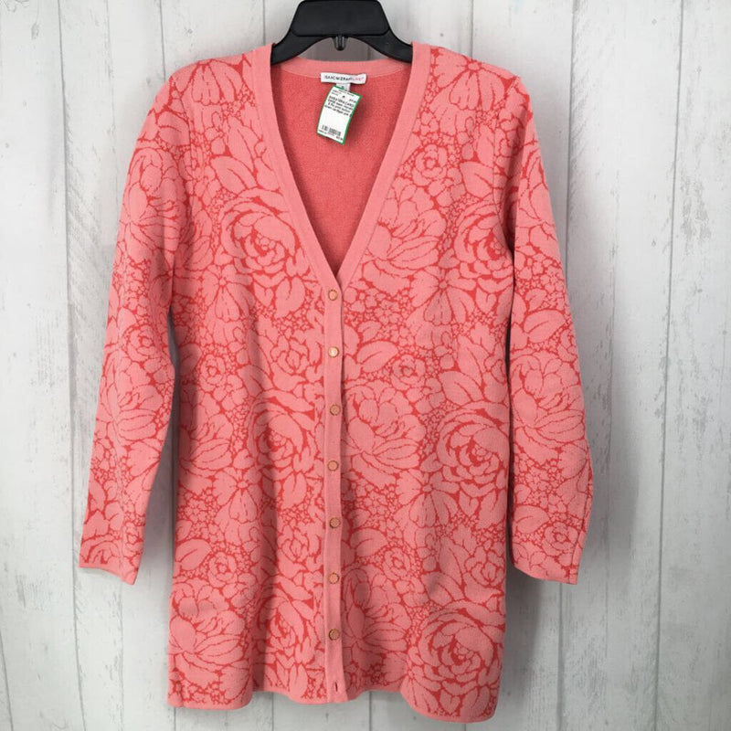 S Flo print button down cardigan