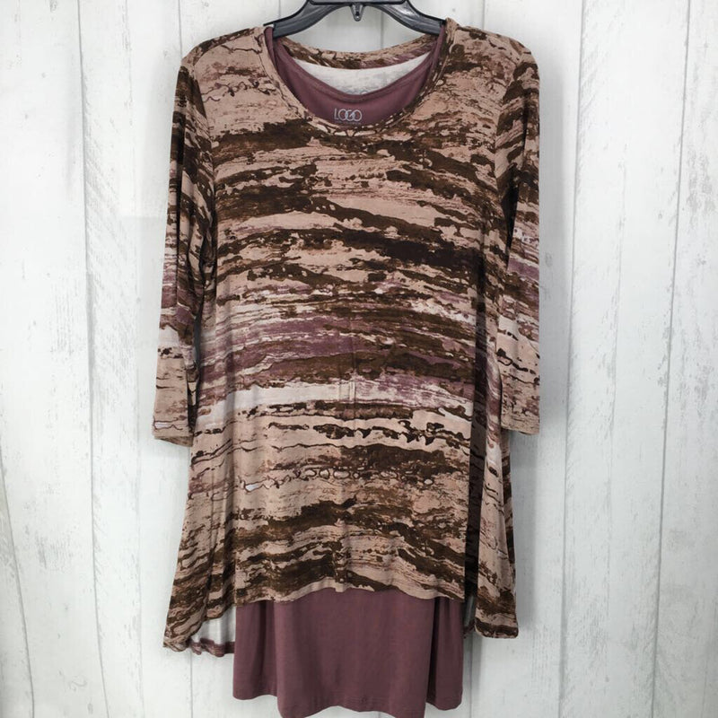 M 2Pc Printed 3/4 slv tunic