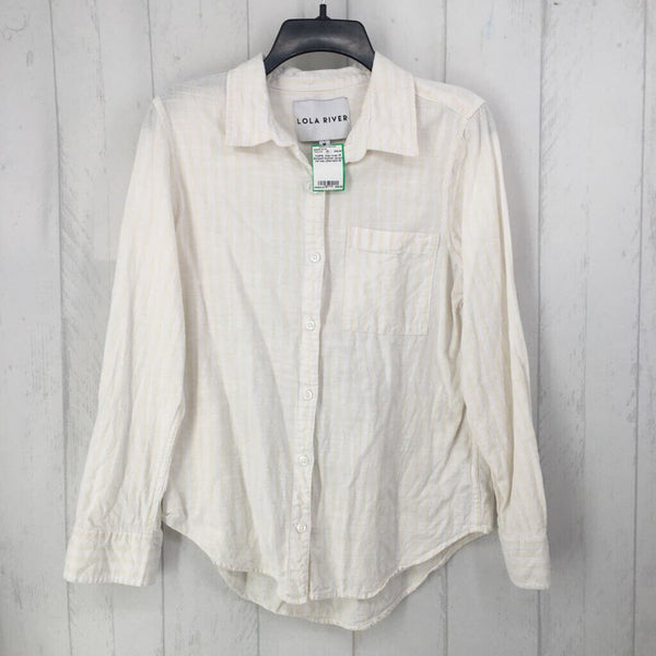 M Striped button down l/s top