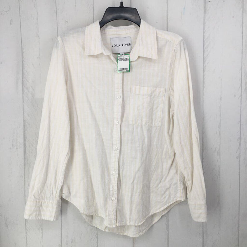 M Striped button down l/s top