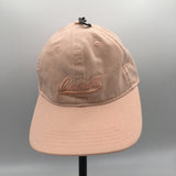 peach embroidered logo cap