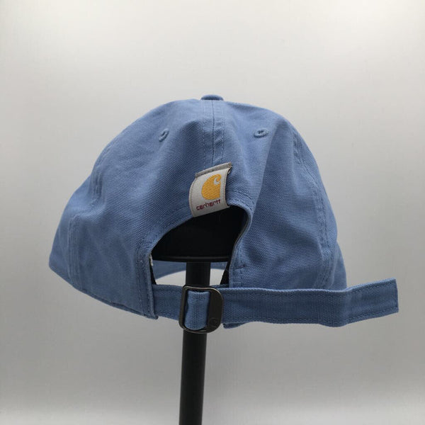 blue embroidered logo cap