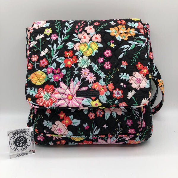 floral flap messenger crossbody