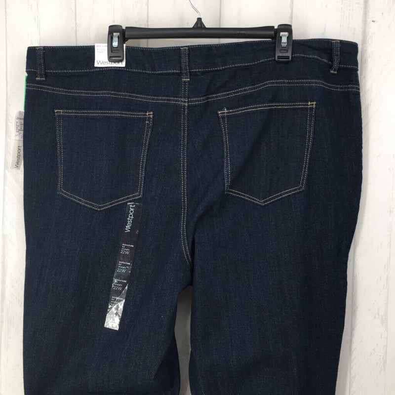 22 Mid-rise straight leg jeans