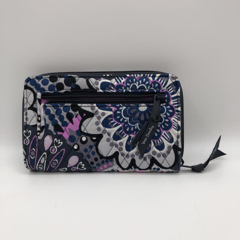 2pc floral triple zip crossbody w/ turnlock zip around wallet