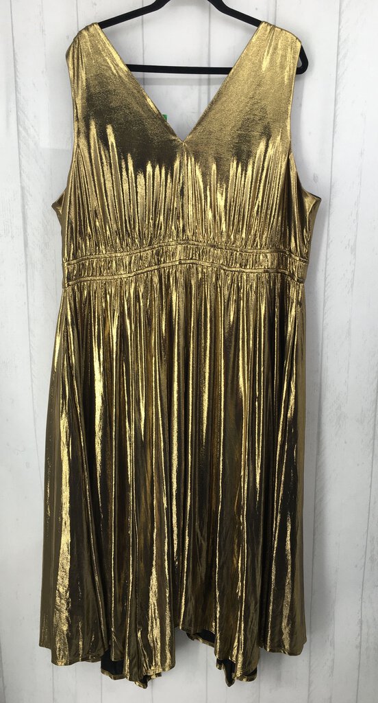 3X Metallic slvls dress