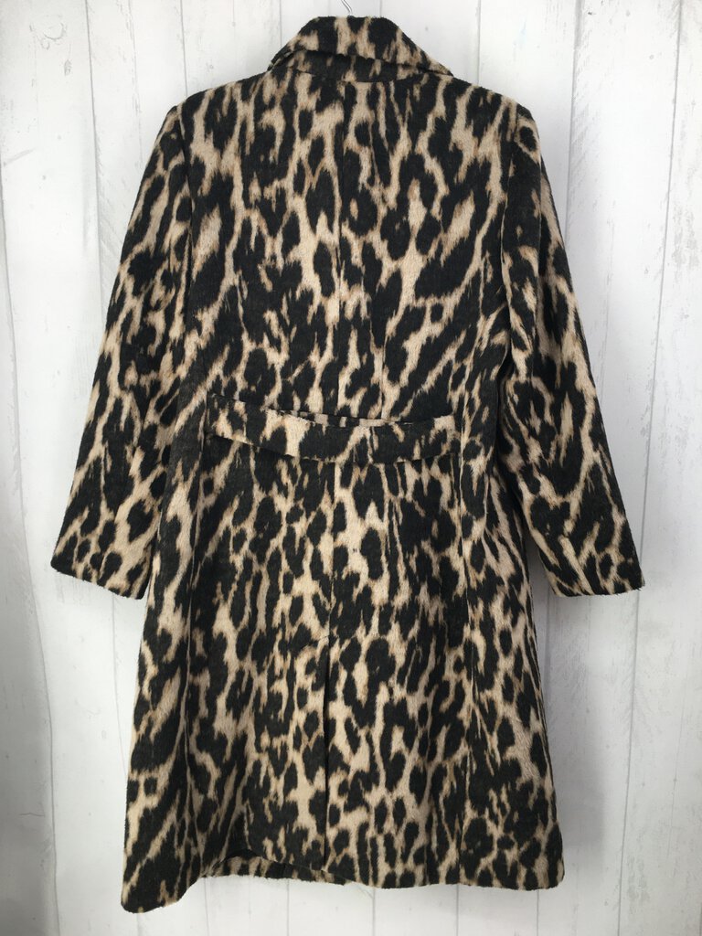 2(L) Long animal print coat