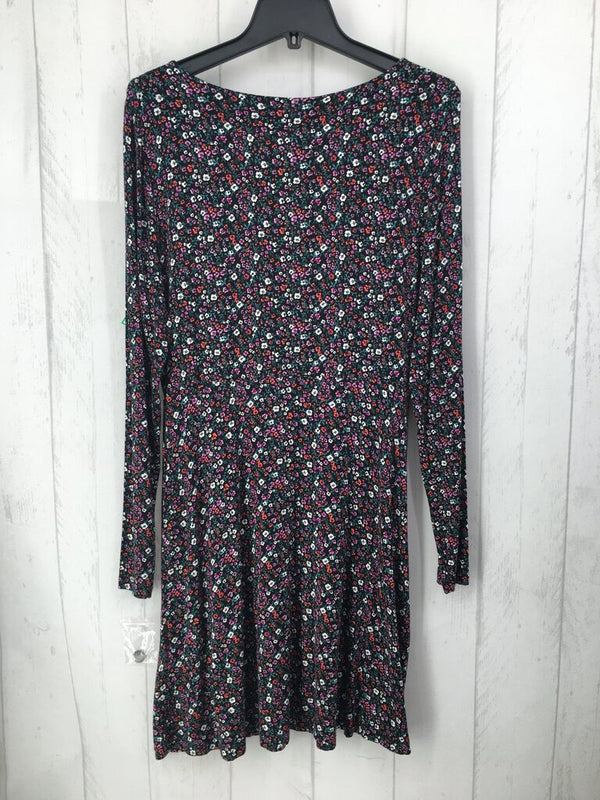 L Flo print l/s dress