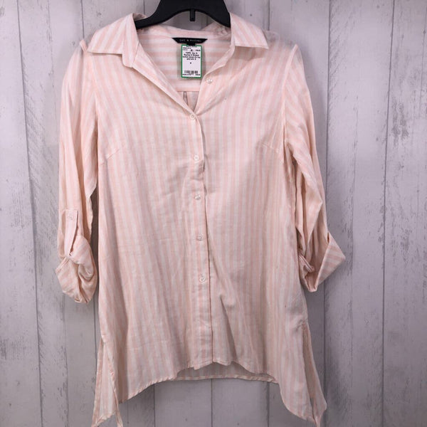 S Striped button down l/s top