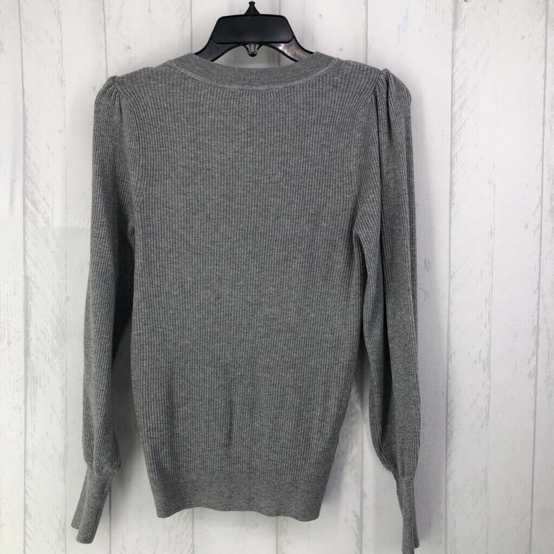 S Ribbed v-neck l/s top