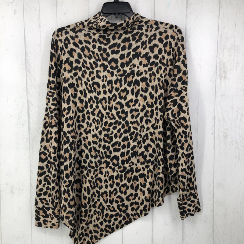 L Animal print l/s top