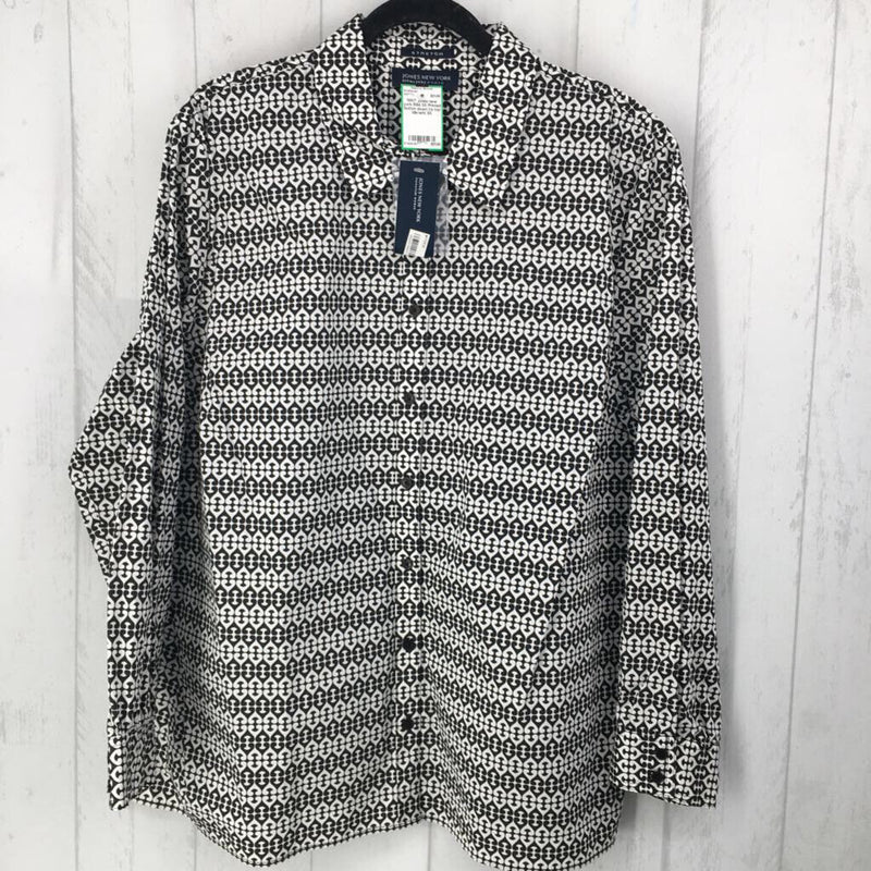 R64 3X Printed button down l/s top