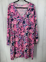 R98 XXL Paisley print l/s dress