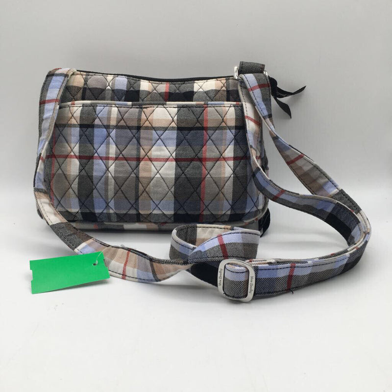 Quilted plaid crossbody