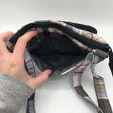 Quilted plaid crossbody