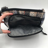 Quilted plaid crossbody