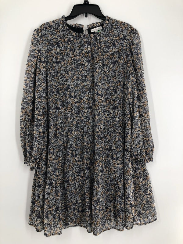 L Flo print l/s dress