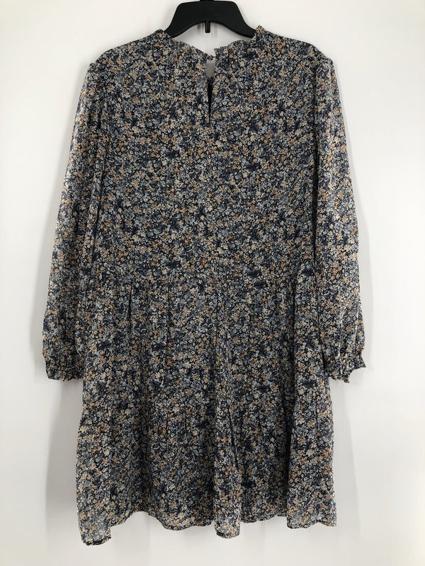 L Flo print l/s dress