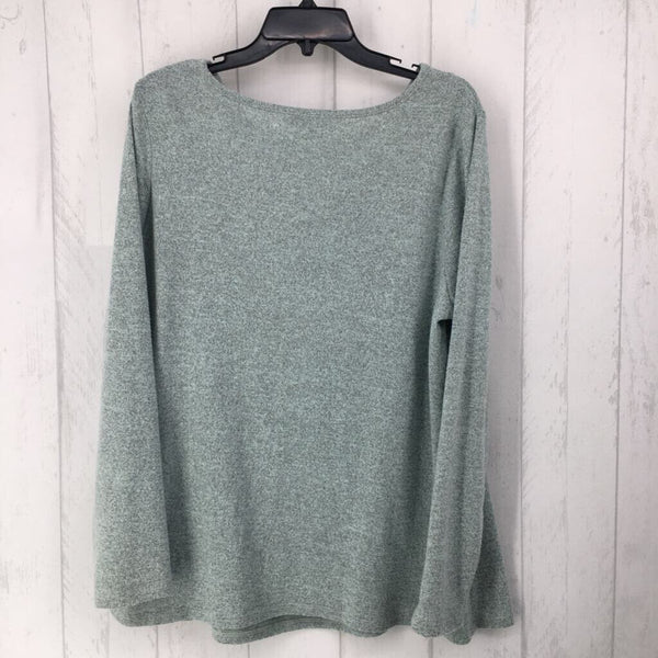 XL Marled gathered side l/s tunic