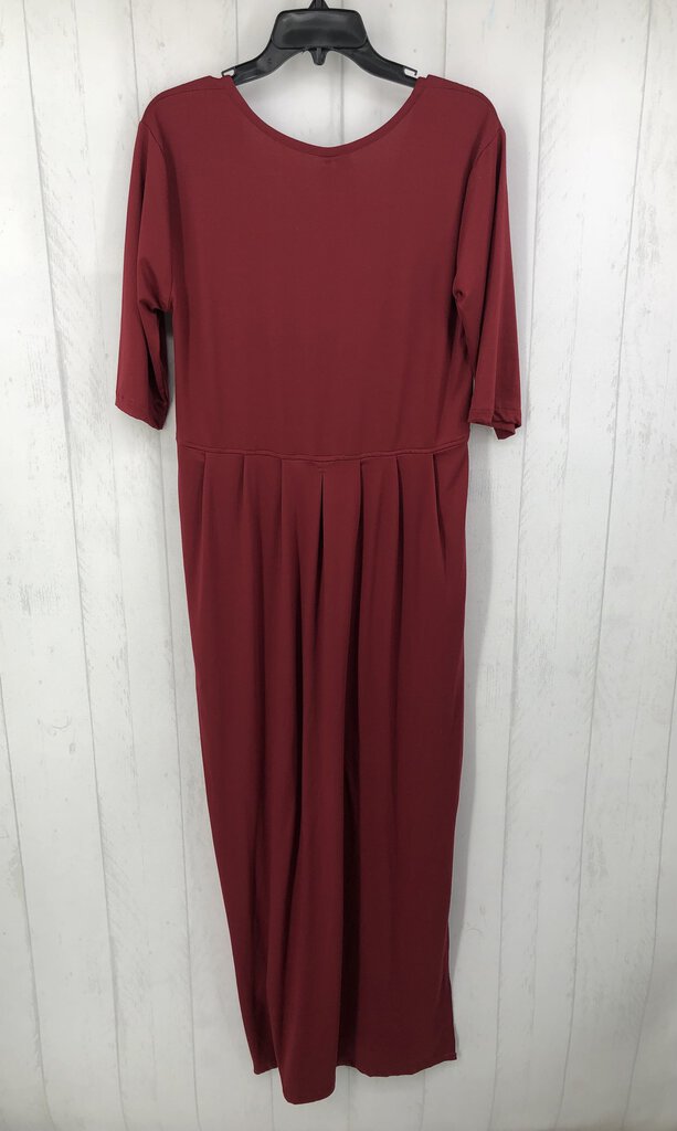 L 3/4 slv maxi dress