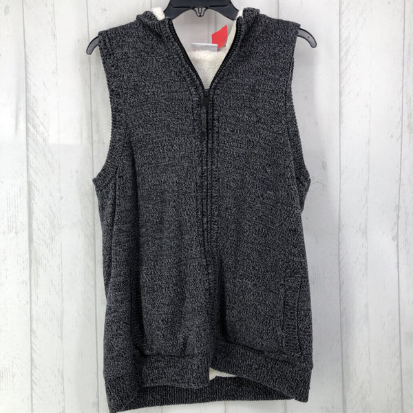 M Faux fur lined hooded vest