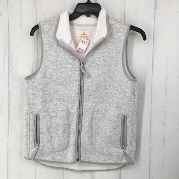 S Faux fur lined marled vest