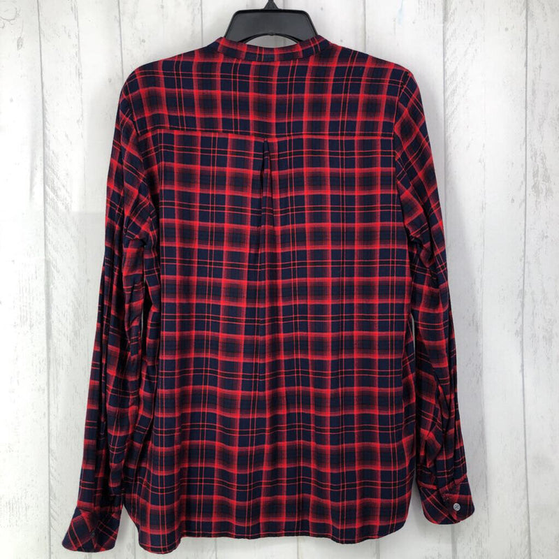 R55 M Plaid 1/2 button down l/s top