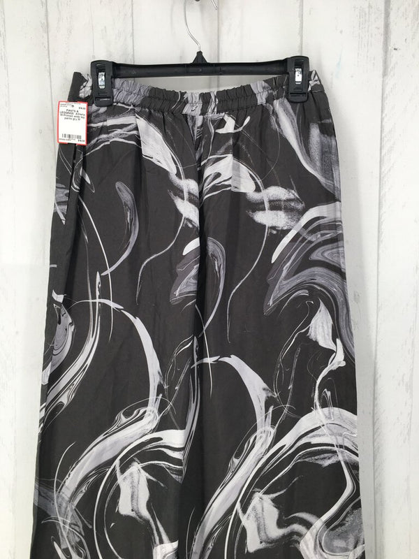 M Printed wide leg pants