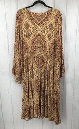 4X Printed crossover l/s dress