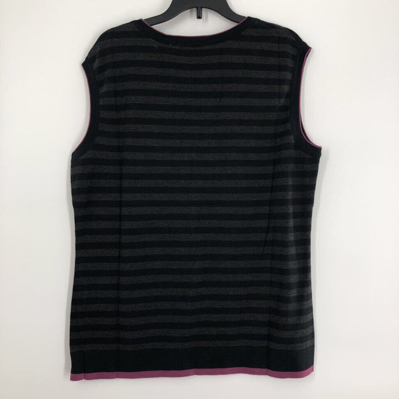 L Striped slvls top