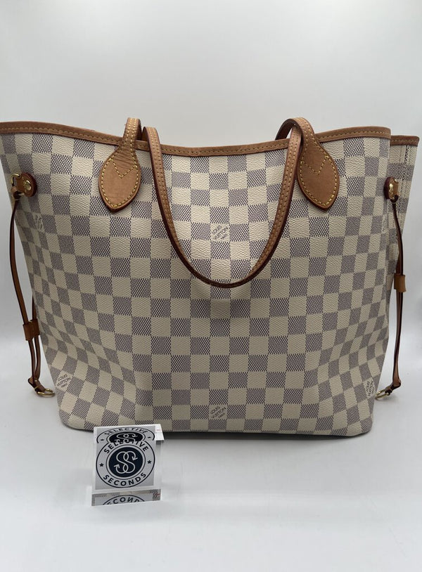 damier azure MM tote w/ box