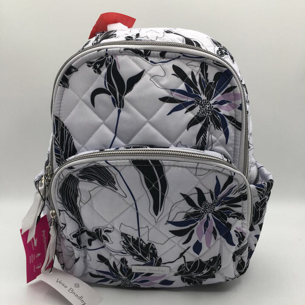 R110 quilted floral backpack