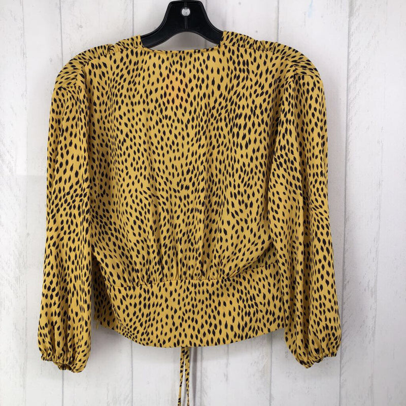 XS Printed v-neck l/s top