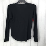 XS Ribbed knotted hem l/s top