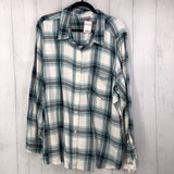 3X Plaid button down l/s top