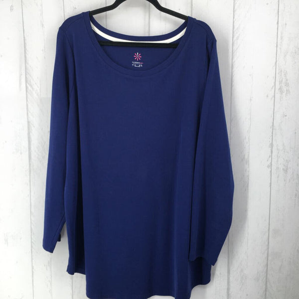 3X Scoop neck l/s top