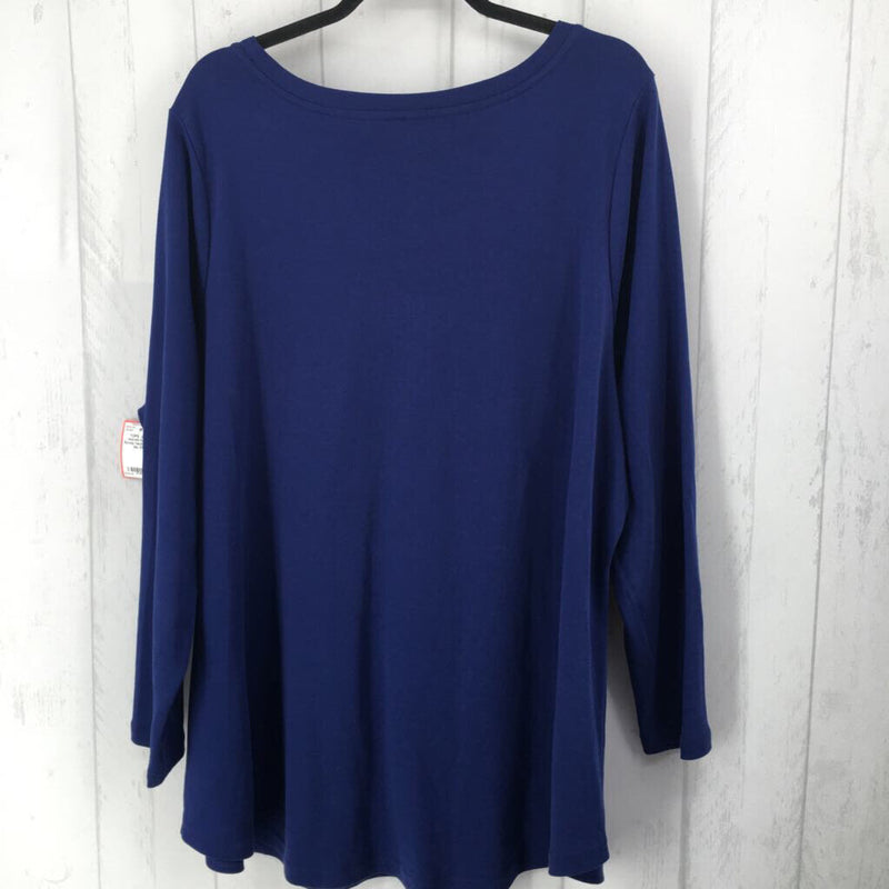 3X Scoop neck l/s top