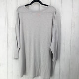 3X Gathered hem l/s top